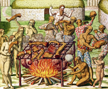 Antropofagia. Teodoro de By en obra de Hans Staden