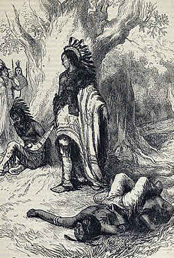 Uncas ejecuta a jefe Narraganset