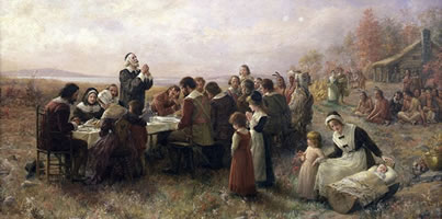 Primera celebración de Acción de Gracias en Plymouth