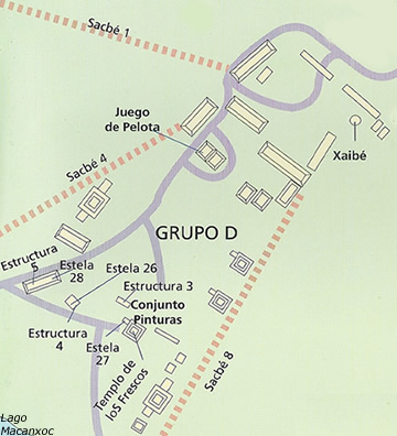 Grupo D. Sitio arqueológico Cobá