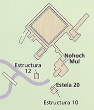 Grupo Nohoch Mul. Sitio arqueológico Cobá