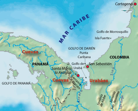Mapa Urabáes y Cuevas