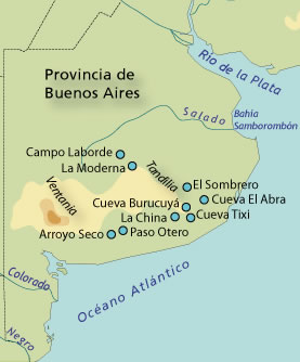 Sitios arqueológicos tempranos Pcia. Buenos Aires